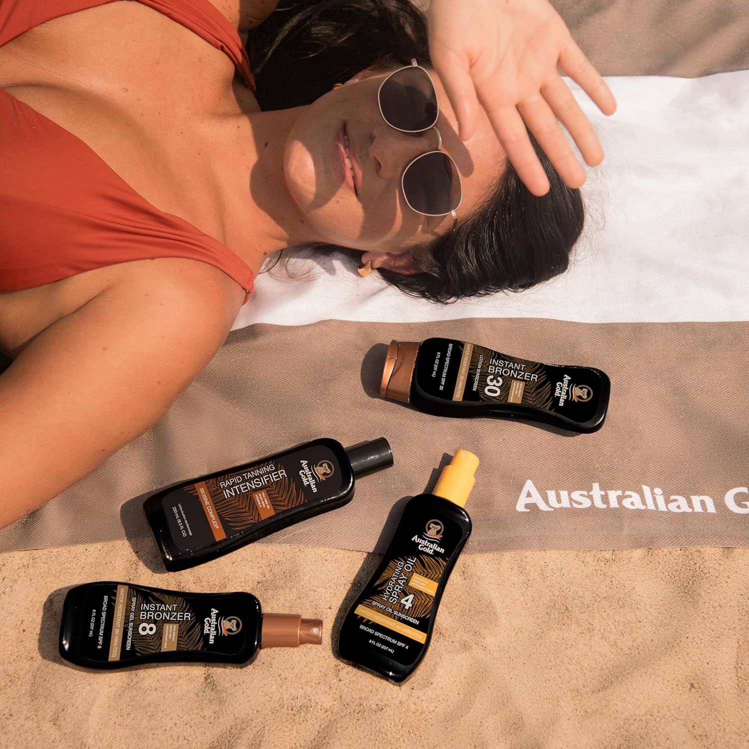 Australian Gold Spray Gel Sunscreen with Instant Bronzer SPF 30, 8 Ounce | Moisturize & Hydrate Skin | Broad Spectrum | Water Resistant | Non-Greasy | Oxybenzone Free | Cruelty Free 24Hr Smart